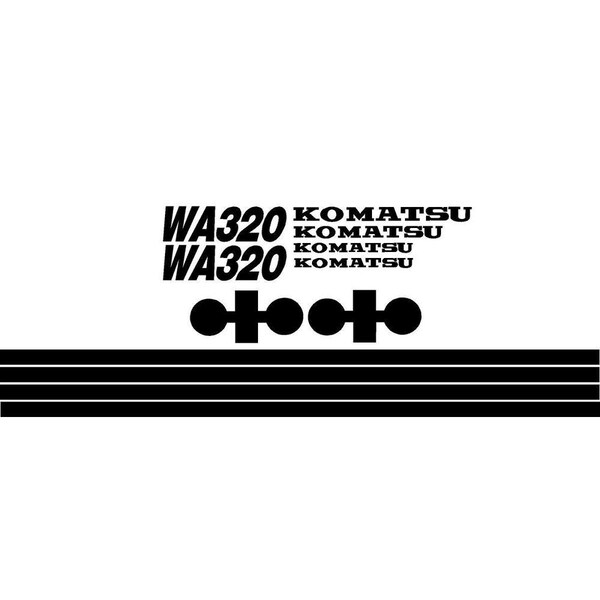 Aftermarket New Komatsu Wheel Loader WA320 Decal Set KOMWA320DECALSET - main